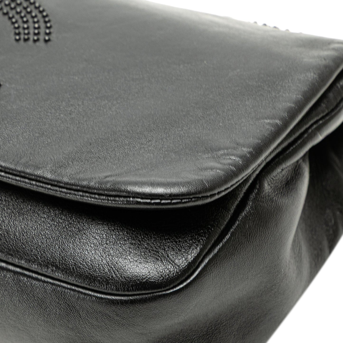 Chanel CC Studded Lambskin East West Flap