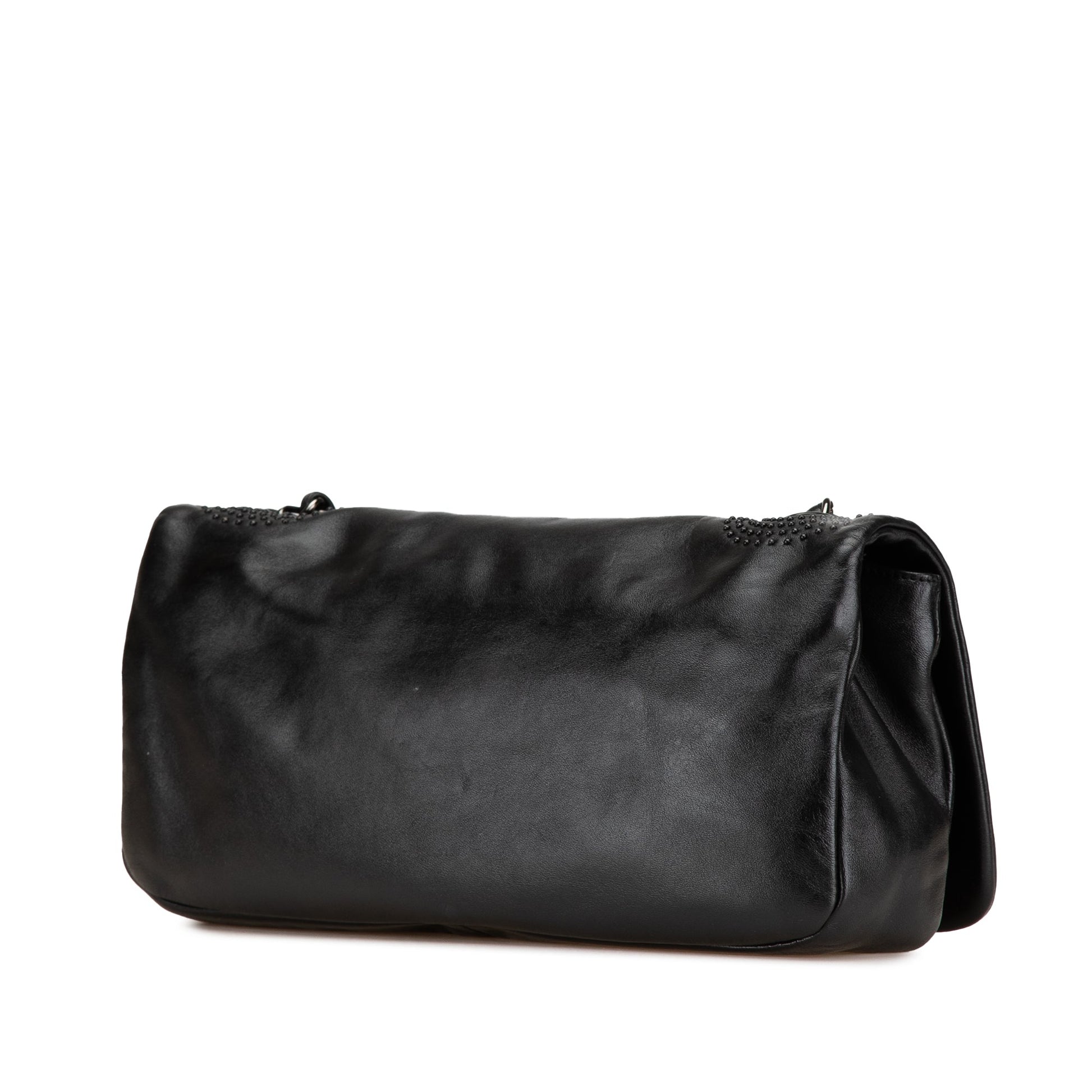 Chanel CC Studded Lambskin East West Flap