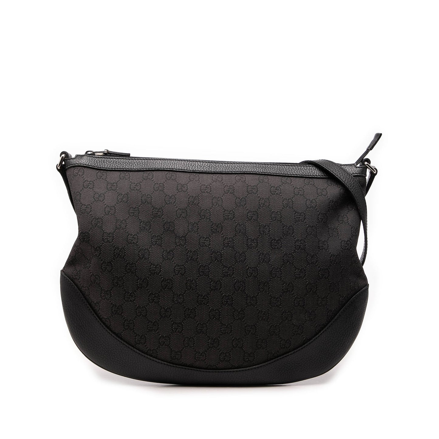 Gucci Large GG Denim Half Moon Crossbody