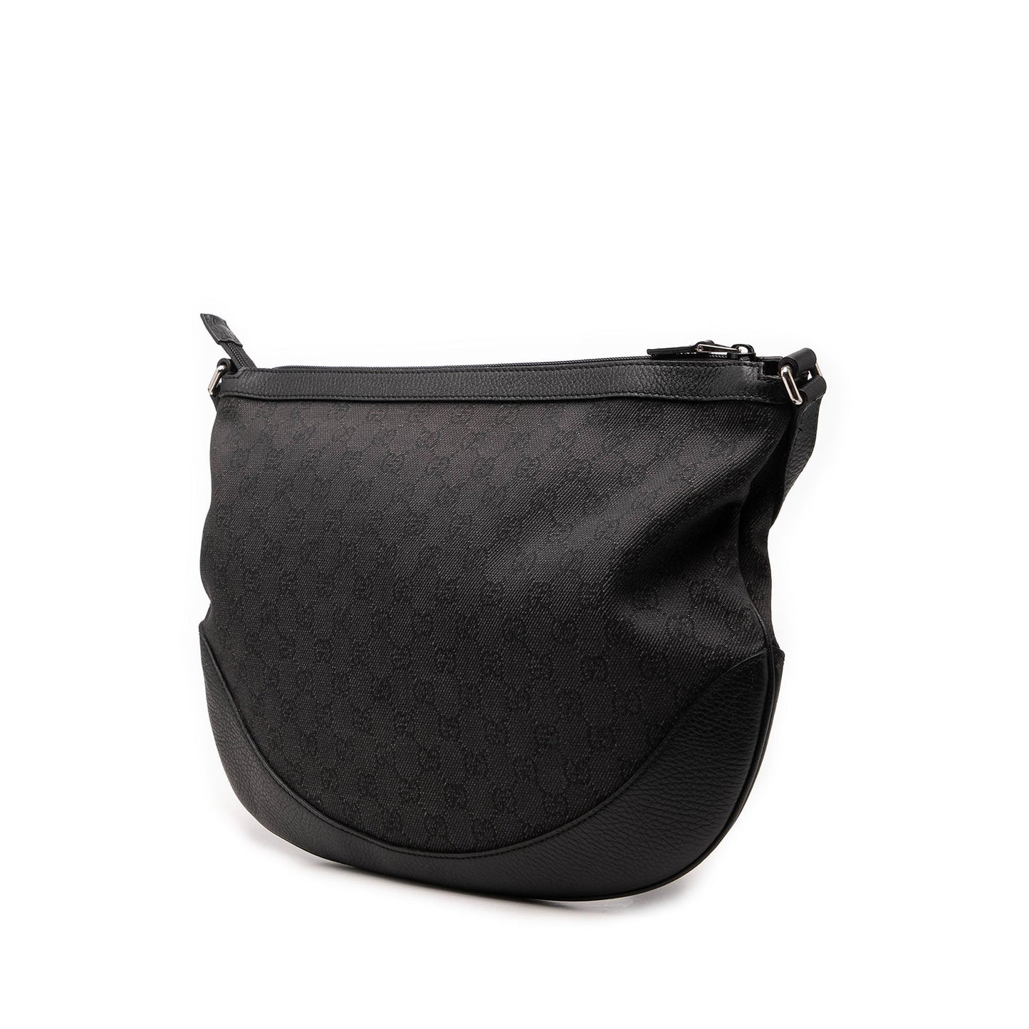 Gucci Large GG Denim Half Moon Crossbody