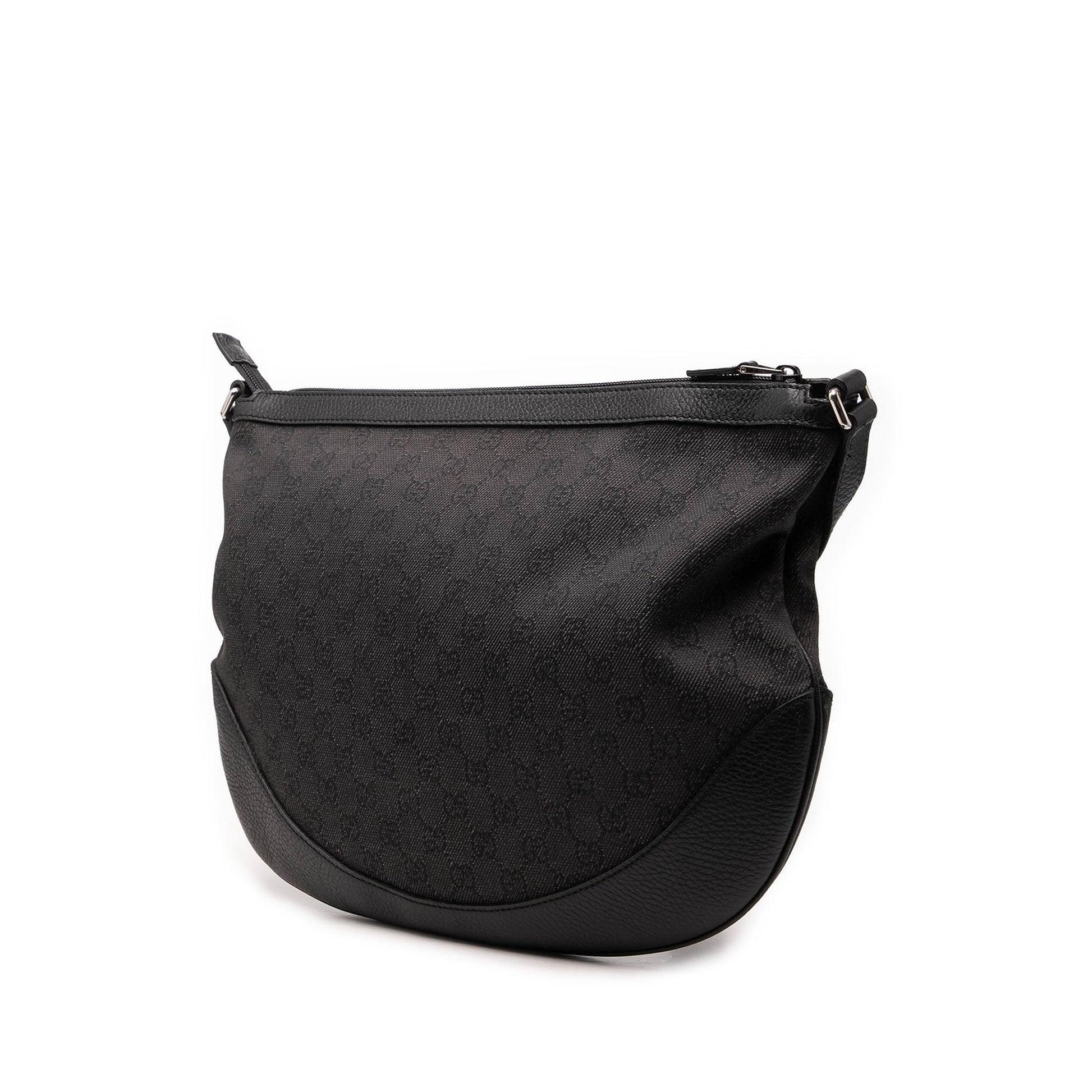 Gucci Large GG Denim Half Moon Crossbody