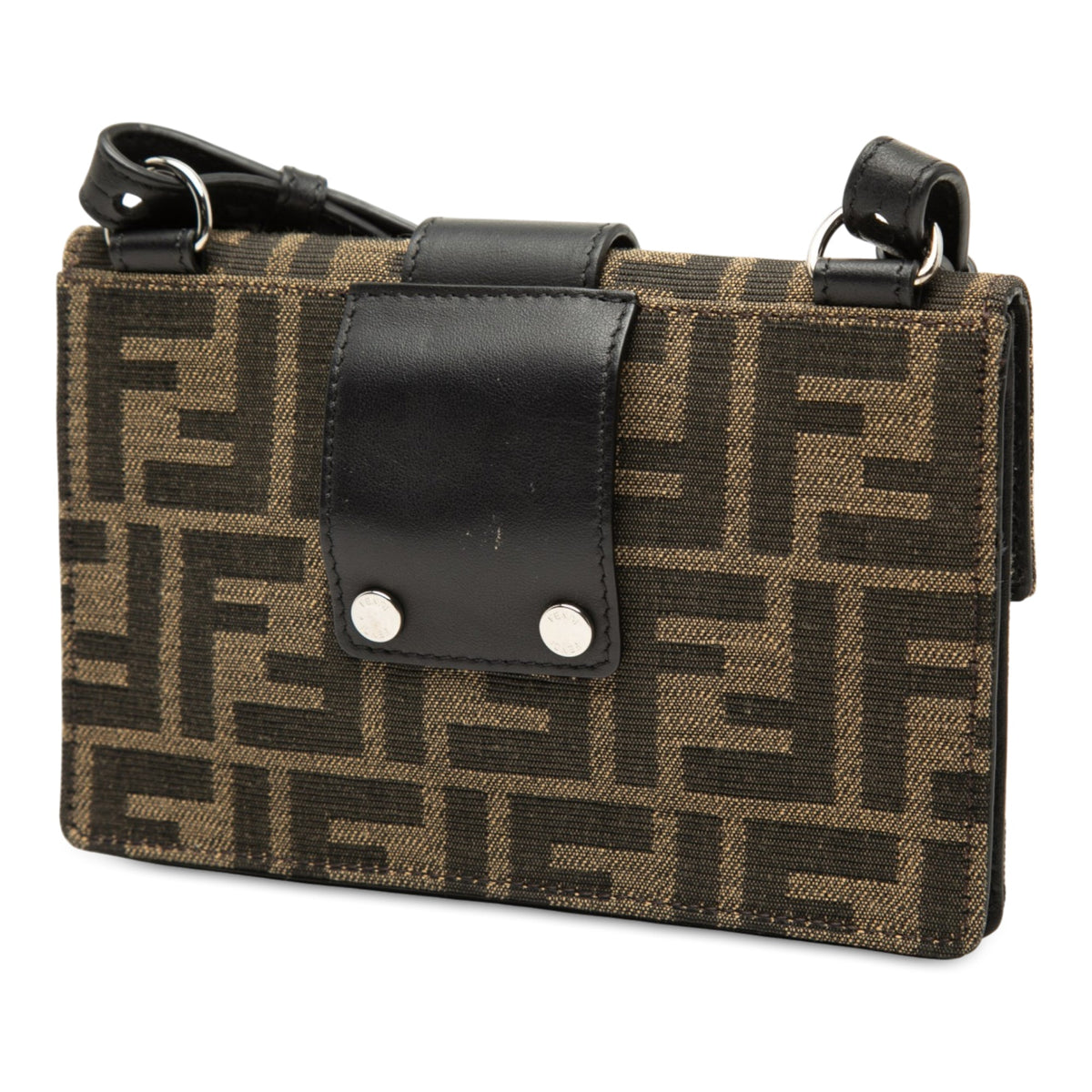 Fendi Zucca Canvas Convertible Baguette Pouch