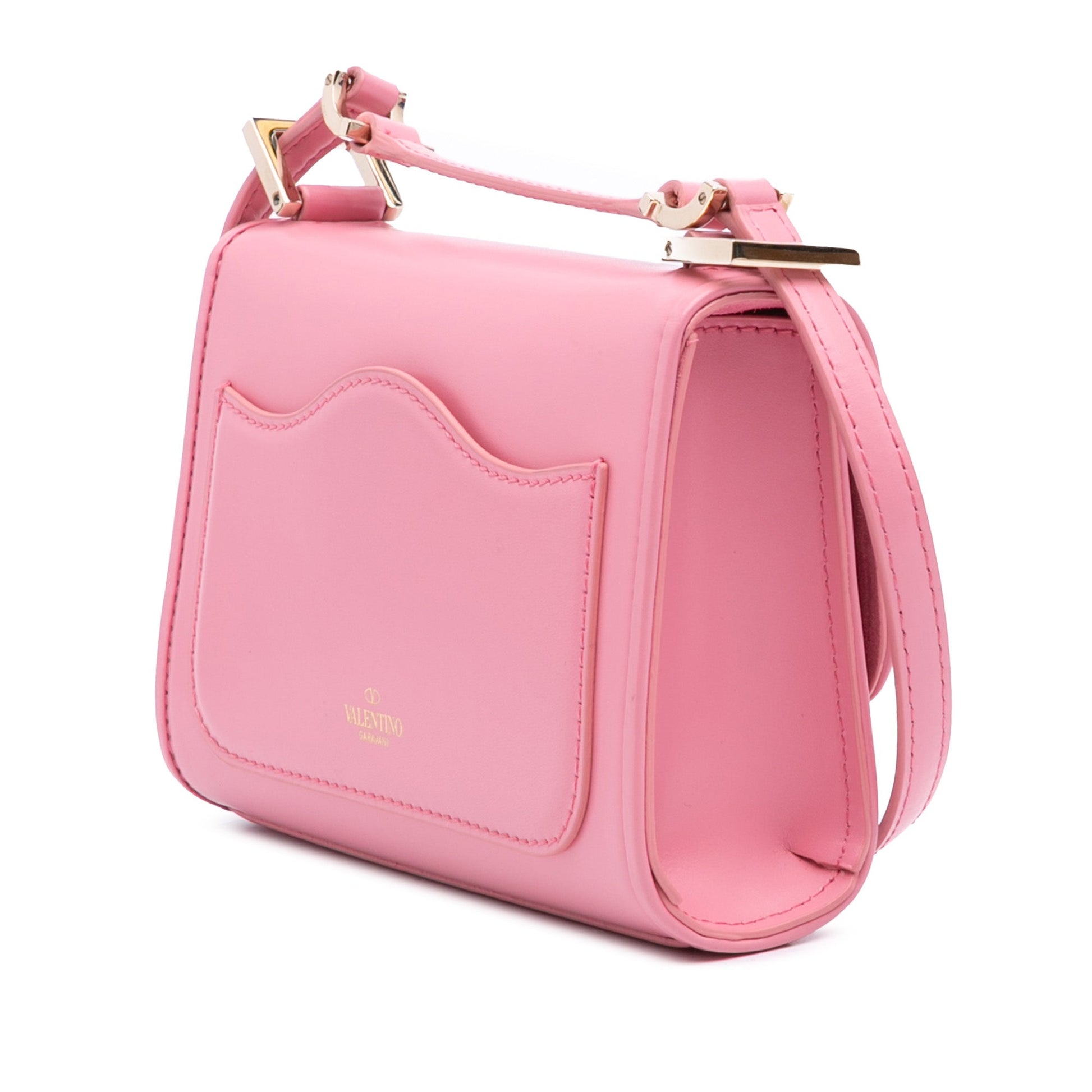 Valentino Small Leather VLogo Type Crossbody