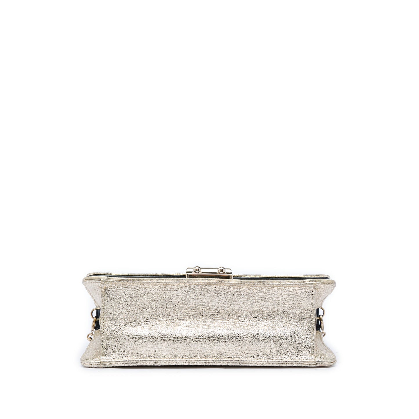 Dior Metallic Crinkled Calfskin Cannage Miss Dior Promenade Wallet on Chain