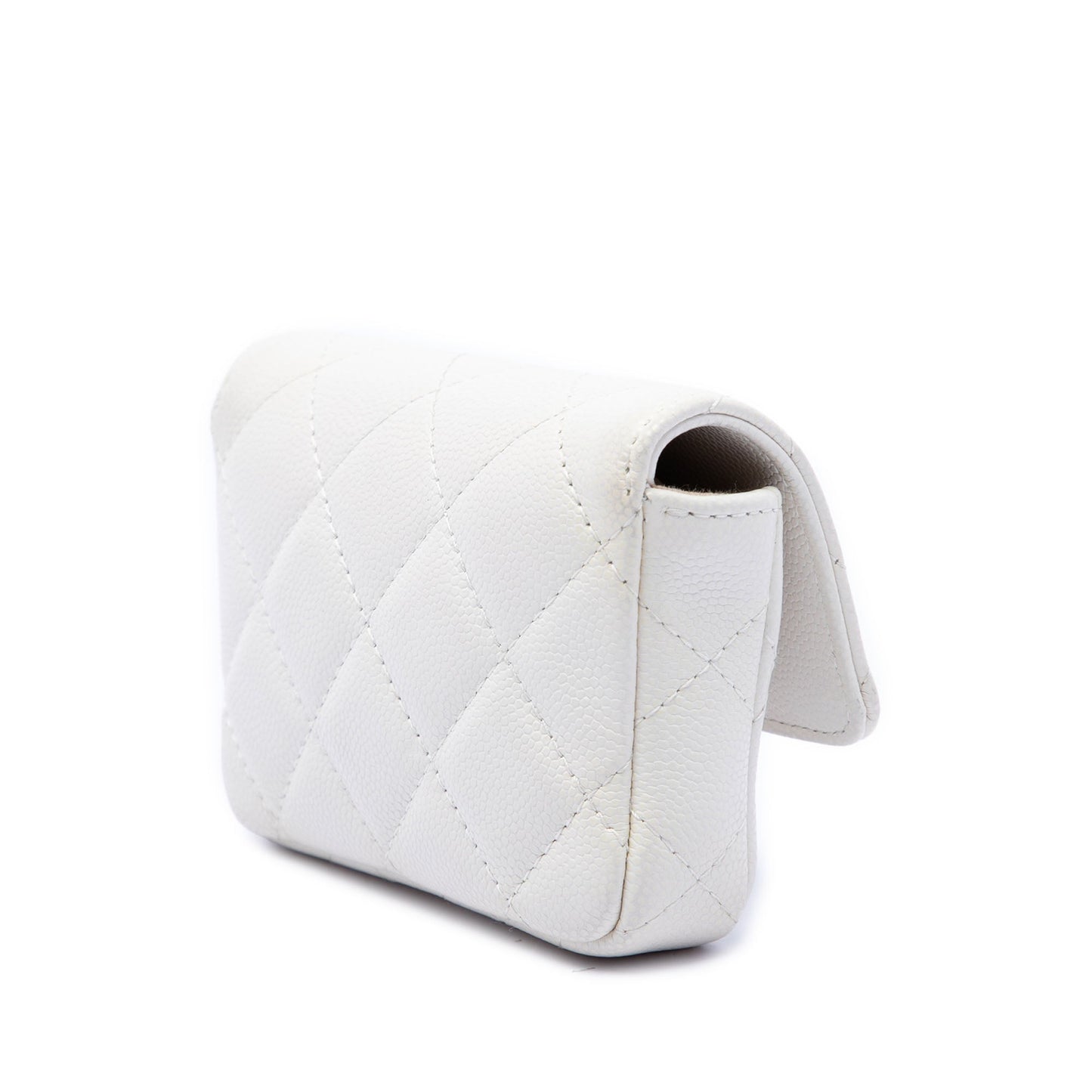Chanel Quilted Caviar Twist Your Buttons Flap Chain Belt Bag