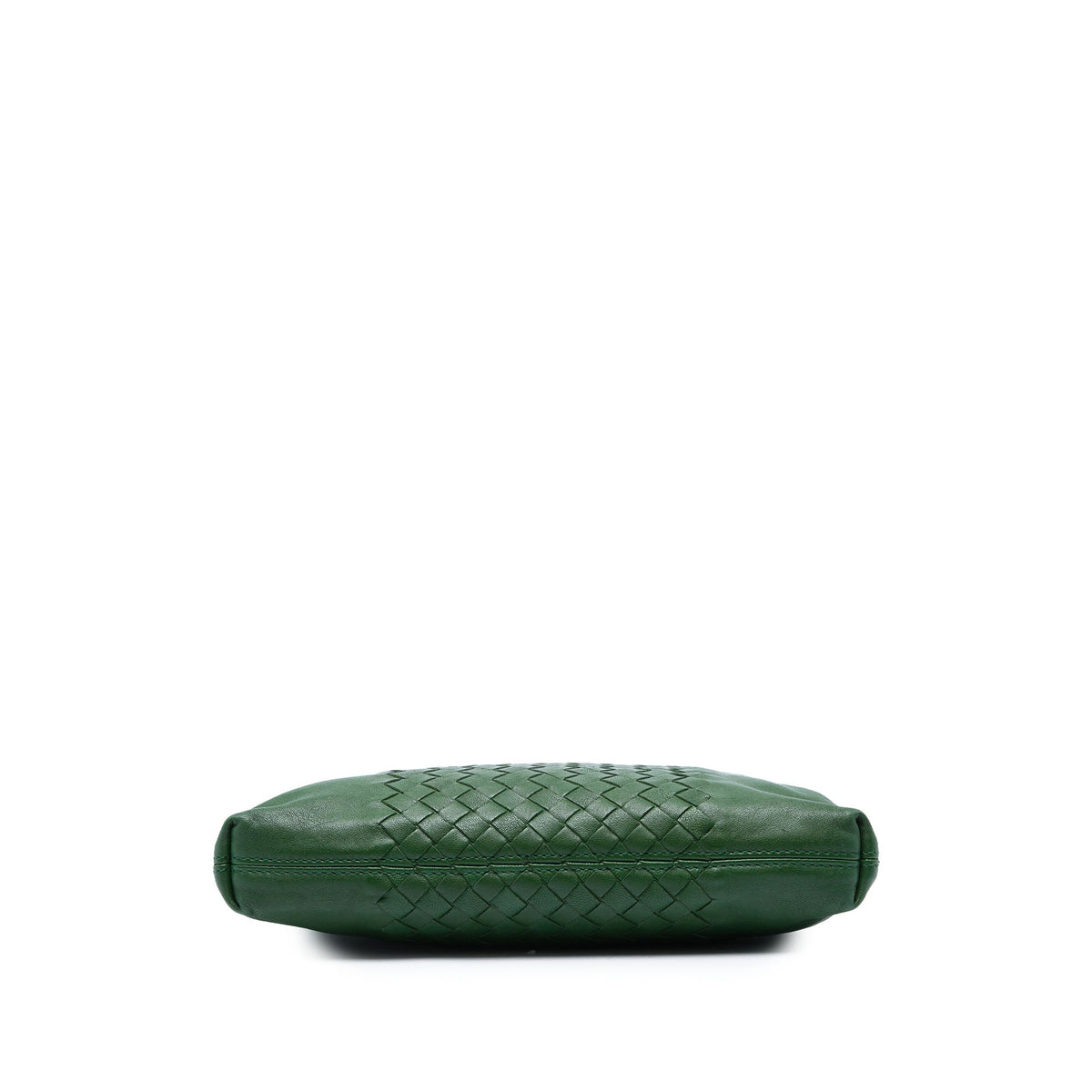 Bottega Veneta Intrecciato Trimmed Nappa Crossbody — Green