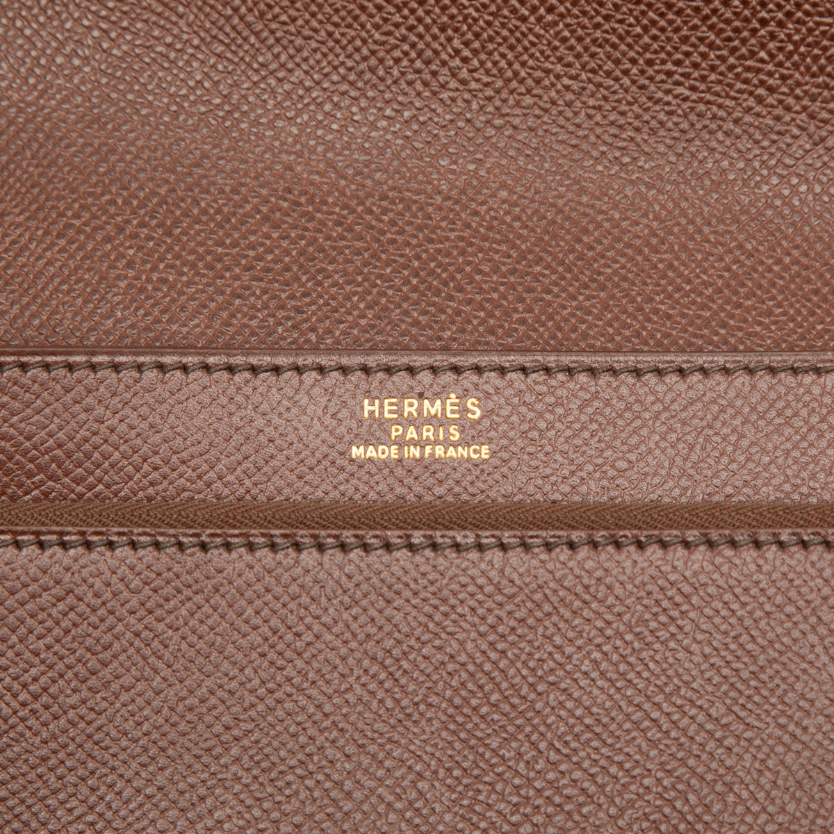 Hermès Courchevel Jet Pochette Clutch — Brown