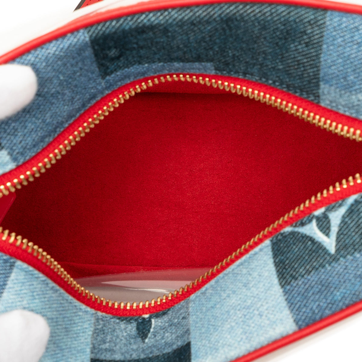 Louis Vuitton Monogram Denim Patchwork Beach Pouch