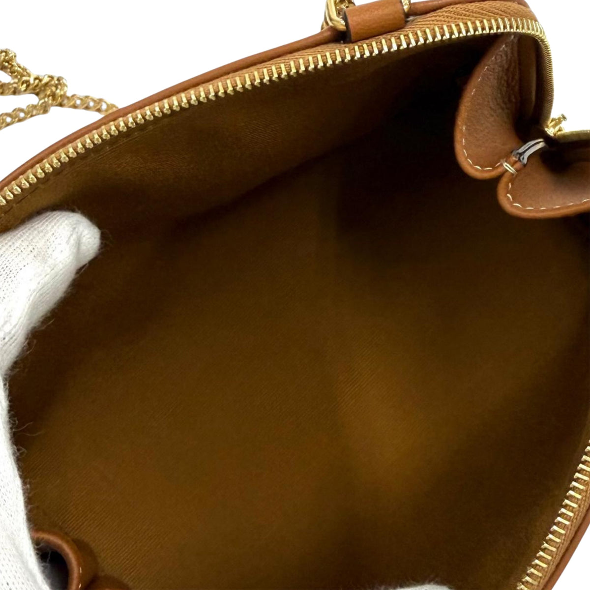 Celine Triomphe Coated Canvas Clutch On Chain