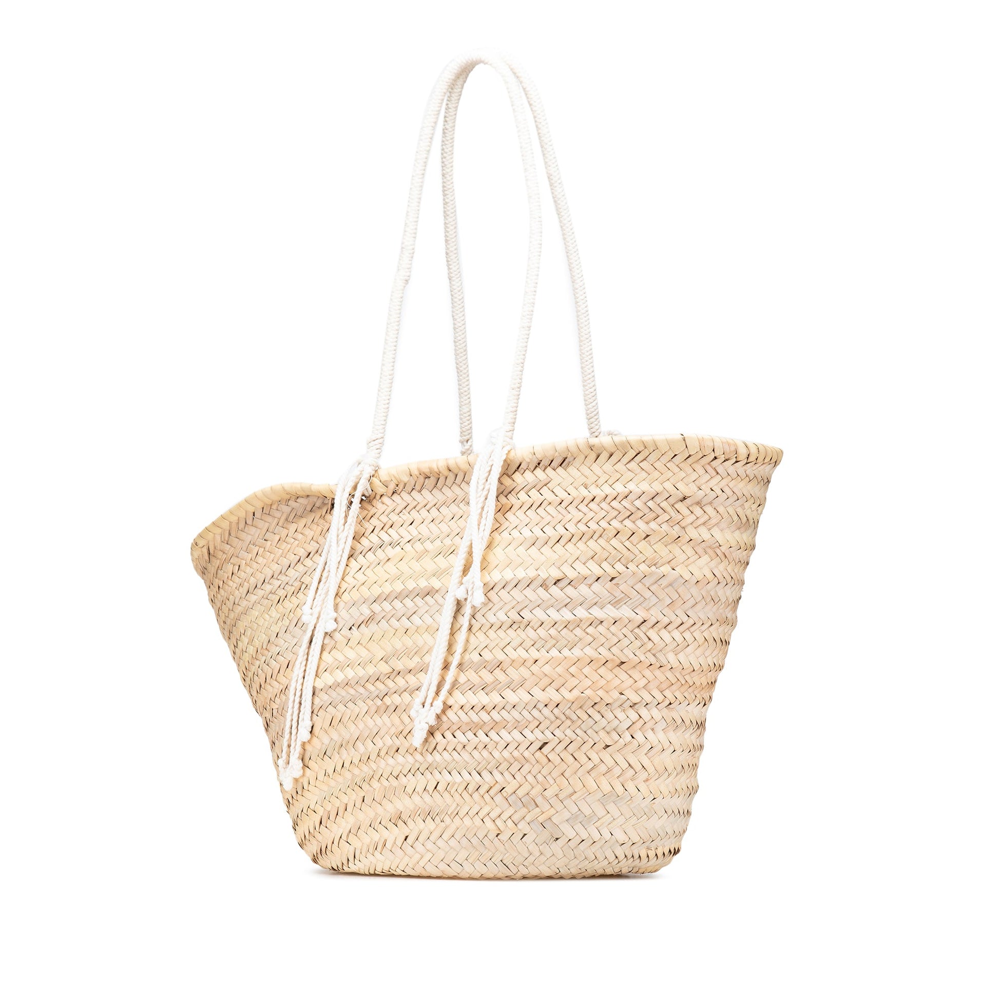 Celine Andre Butzer Large Raffia Classic Wanderer Embroidered Shopping Tote