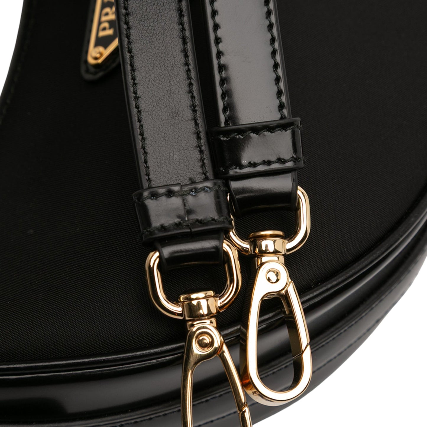 Prada Small Re Nylon and Leather Arque Satchel