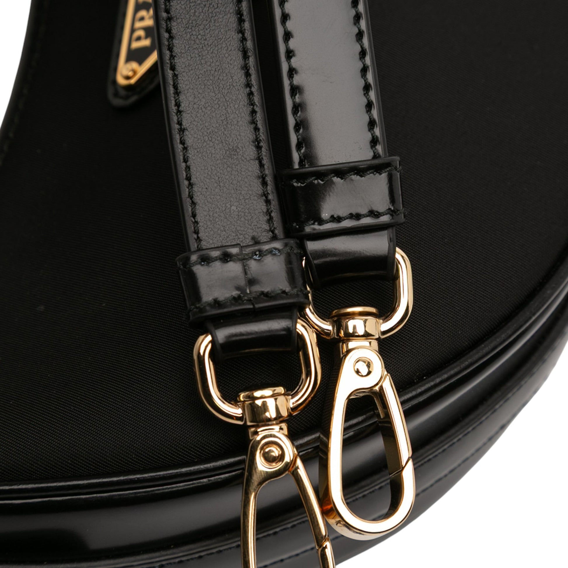 Prada Small Re Nylon and Leather Arque Satchel