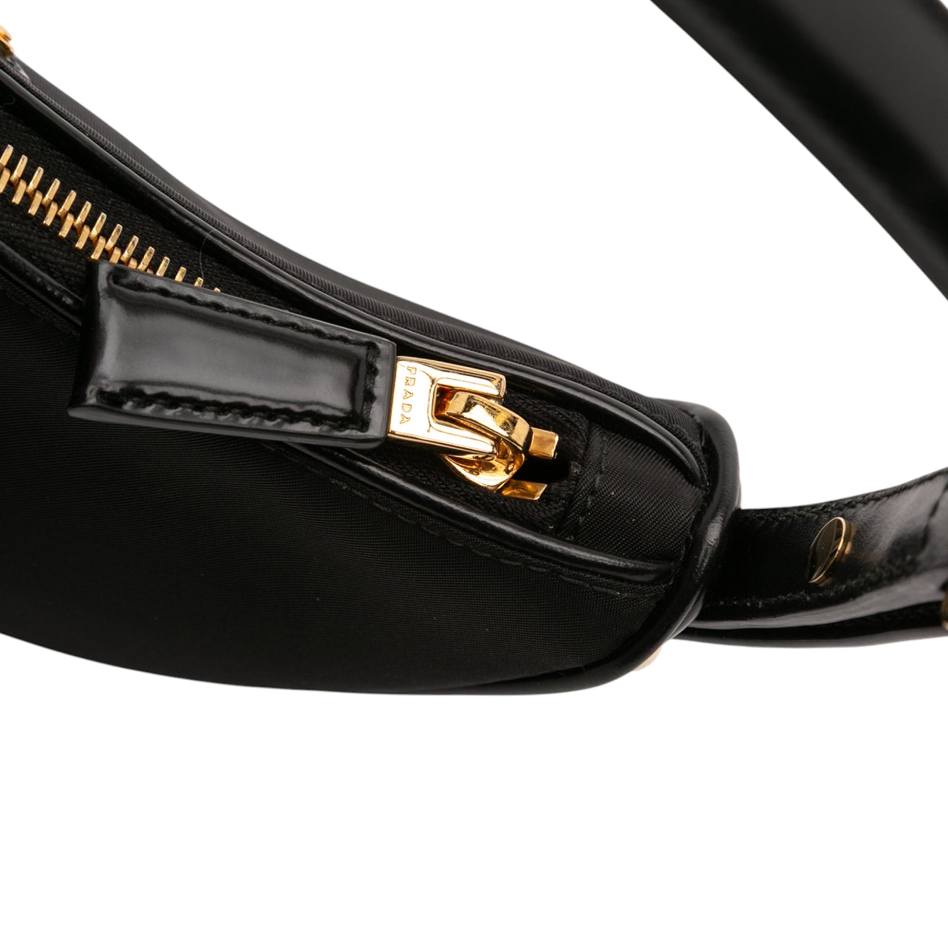 Prada Small Re Nylon and Leather Arque Satchel