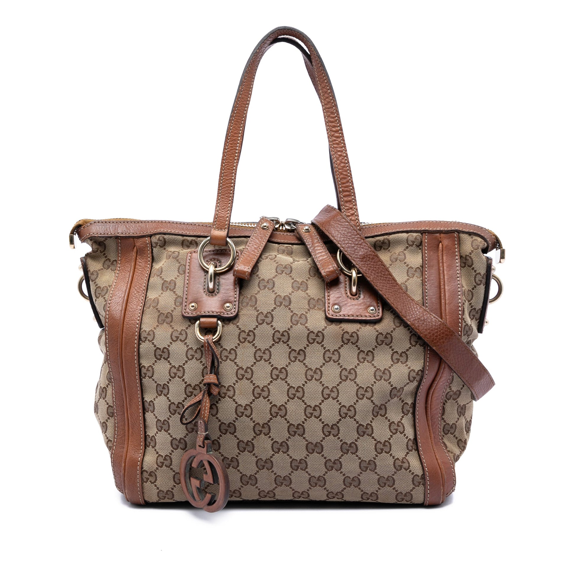 Medium GG Canvas Charm Satchel