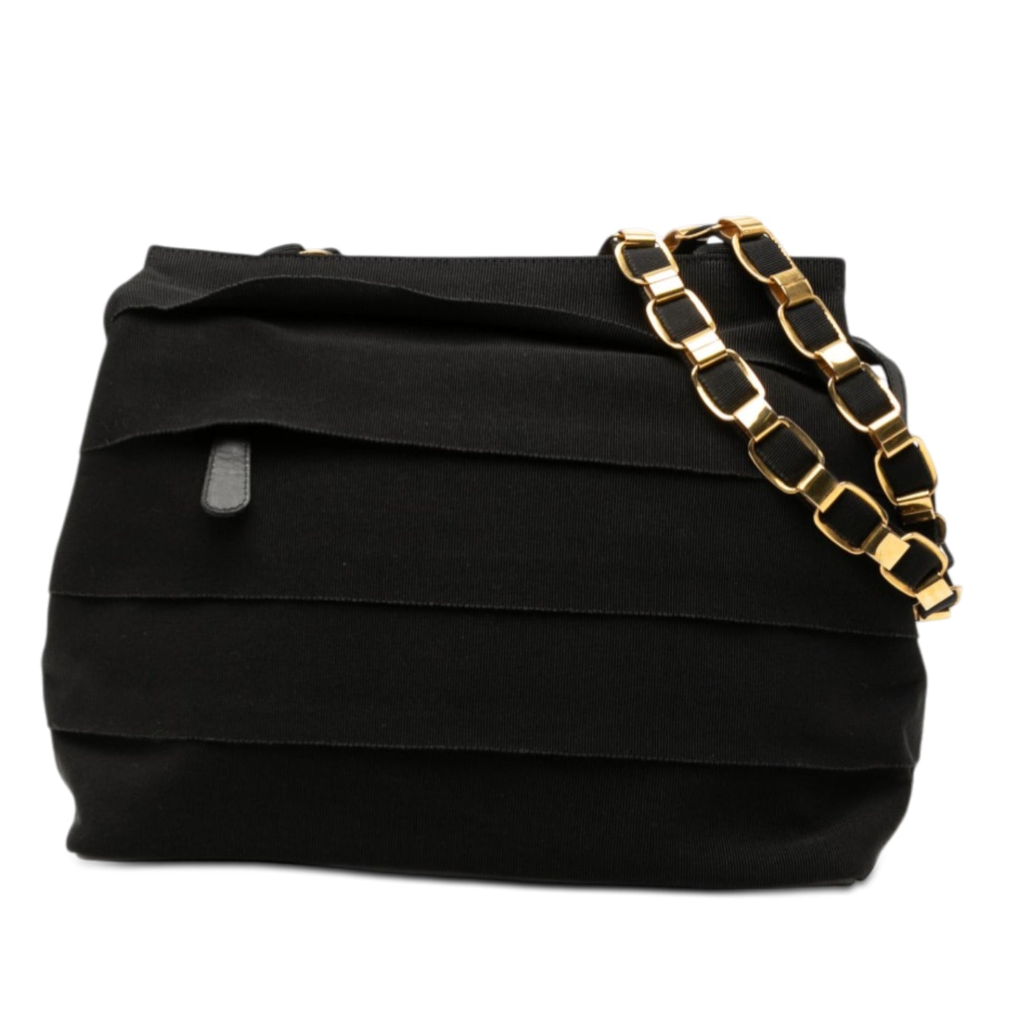 Nylon Tiered Grosgrain Shoulder Bag