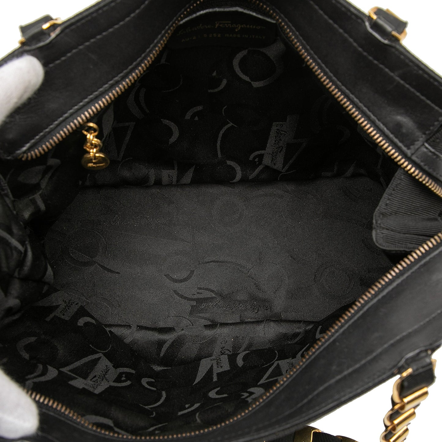Nylon Tiered Grosgrain Shoulder Bag