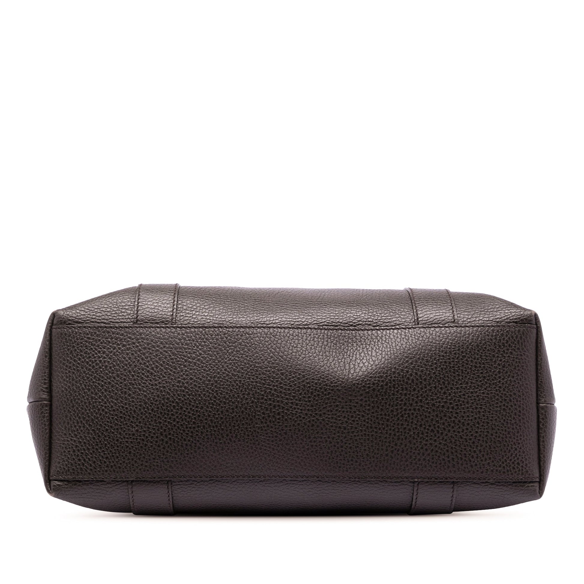 Grained Calfskin Bamboo Shopper Tote