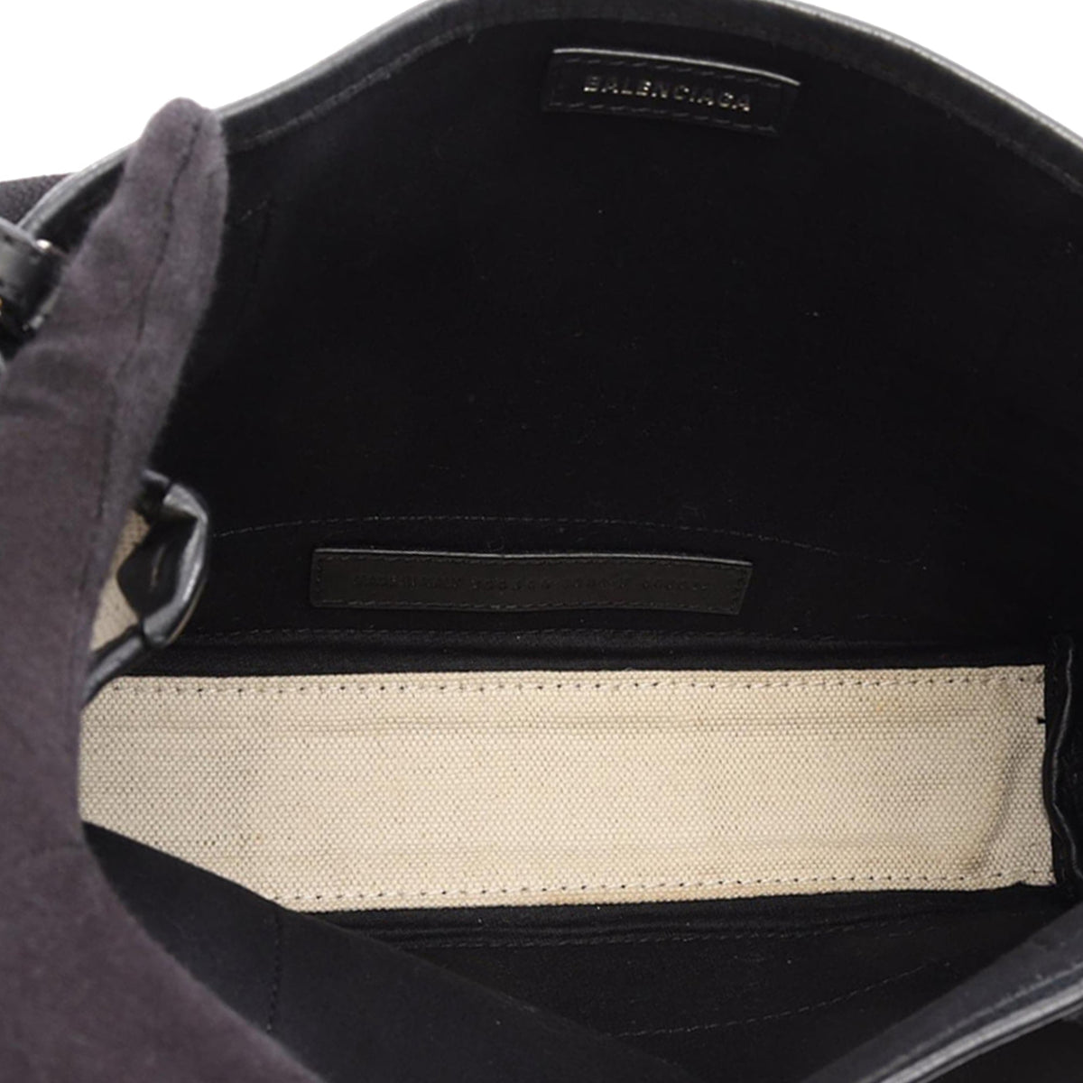 Balenciaga Canvas Navy Cabas Satchel XS — Brown