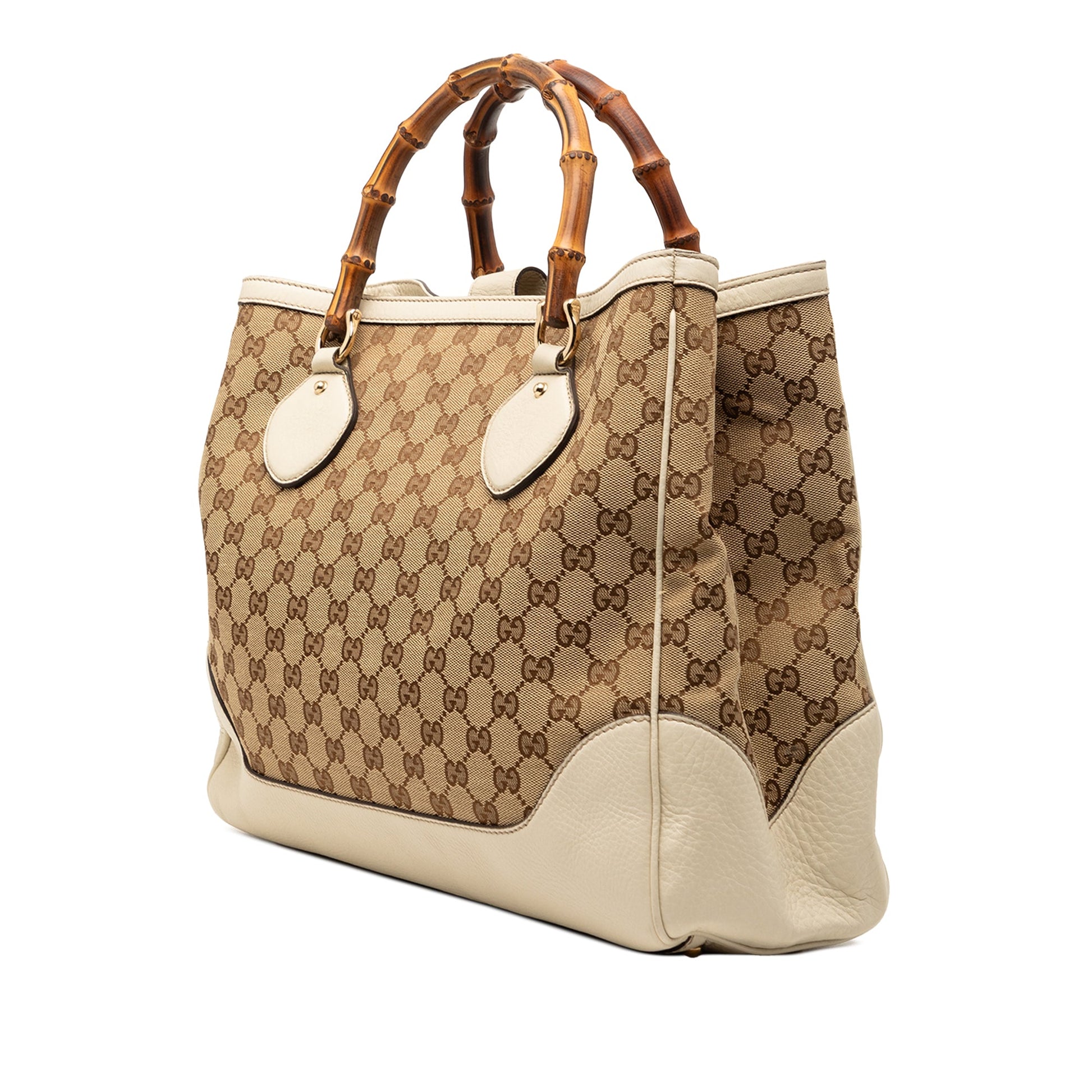 Gucci GG Canvas Bamboo Diana Tote