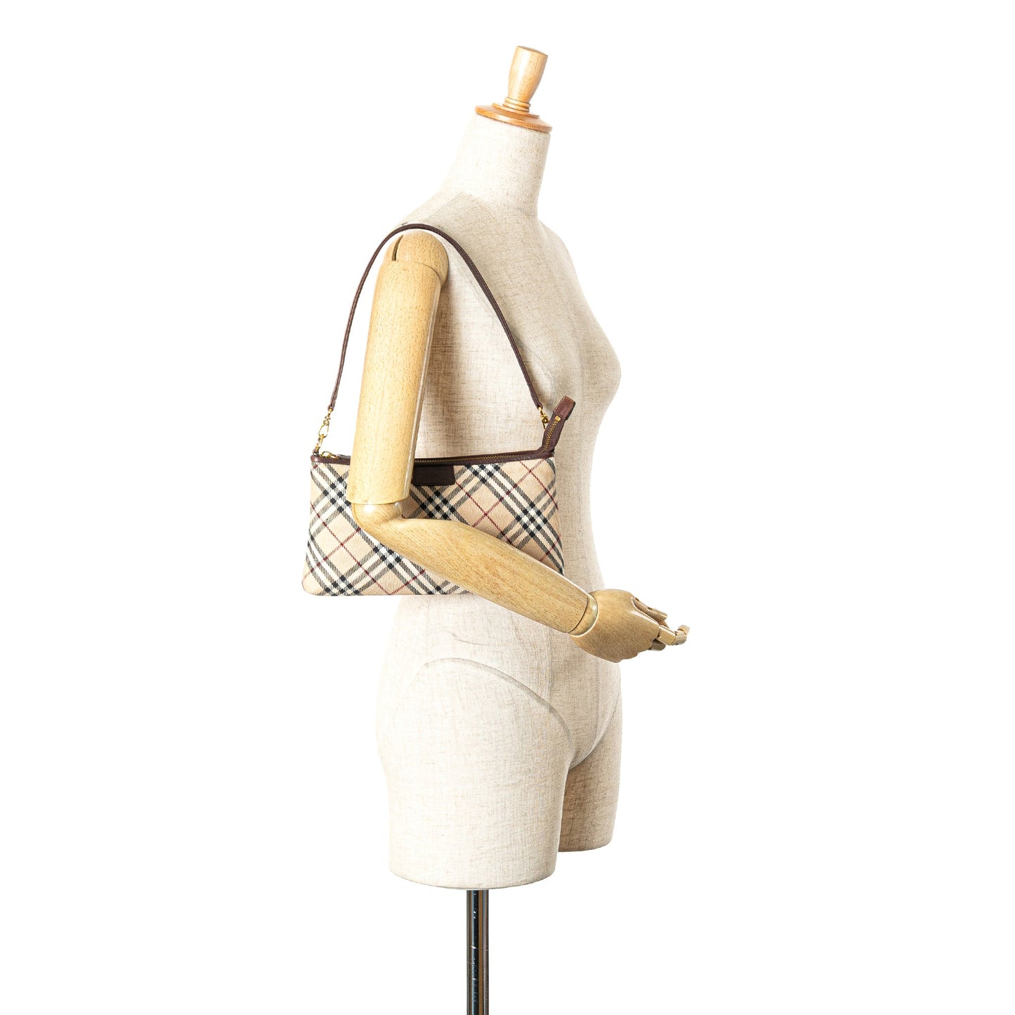 Burberry Nova Check Canvas Shoulder Bag