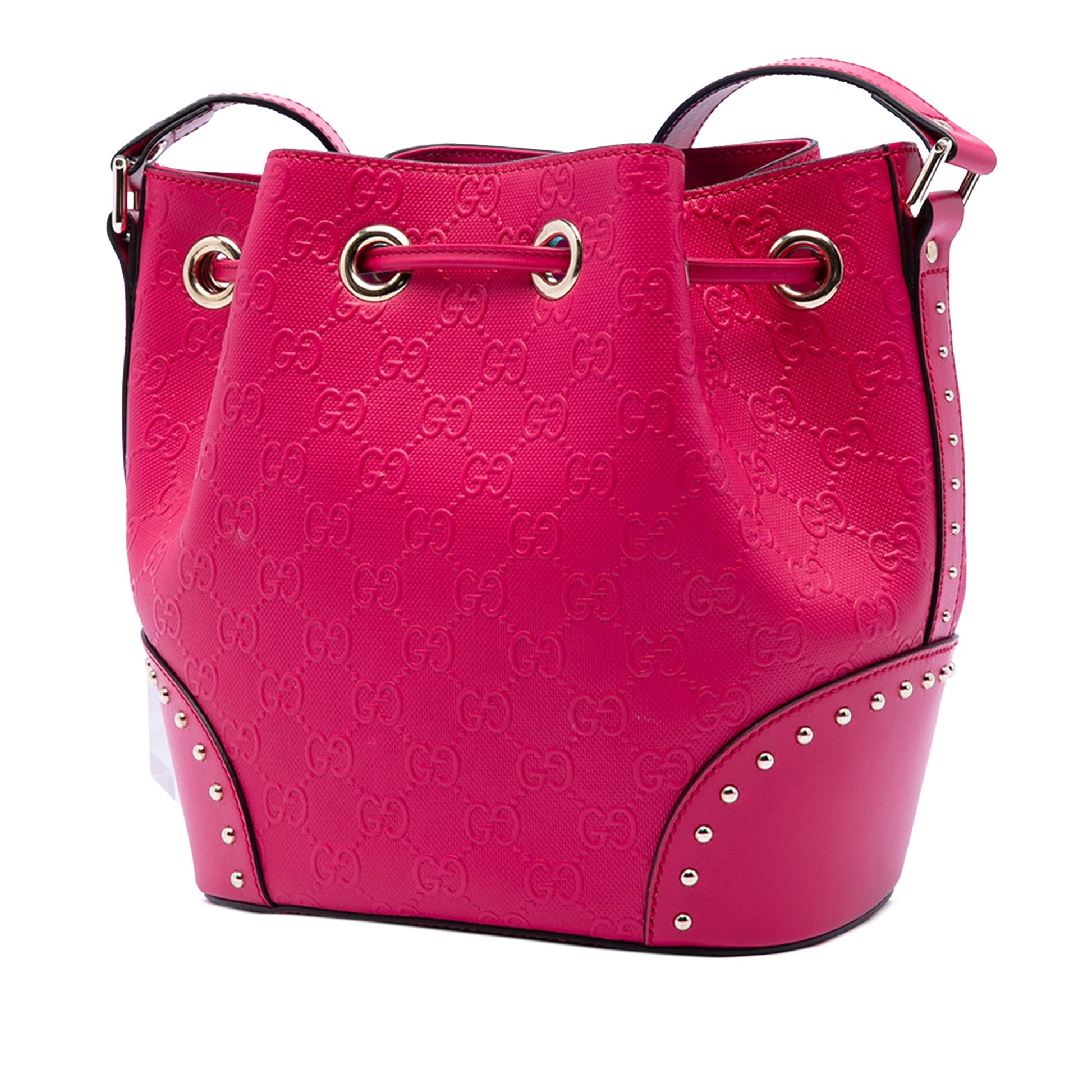 Gucci Guccissima Bright Studded Bucket Bag