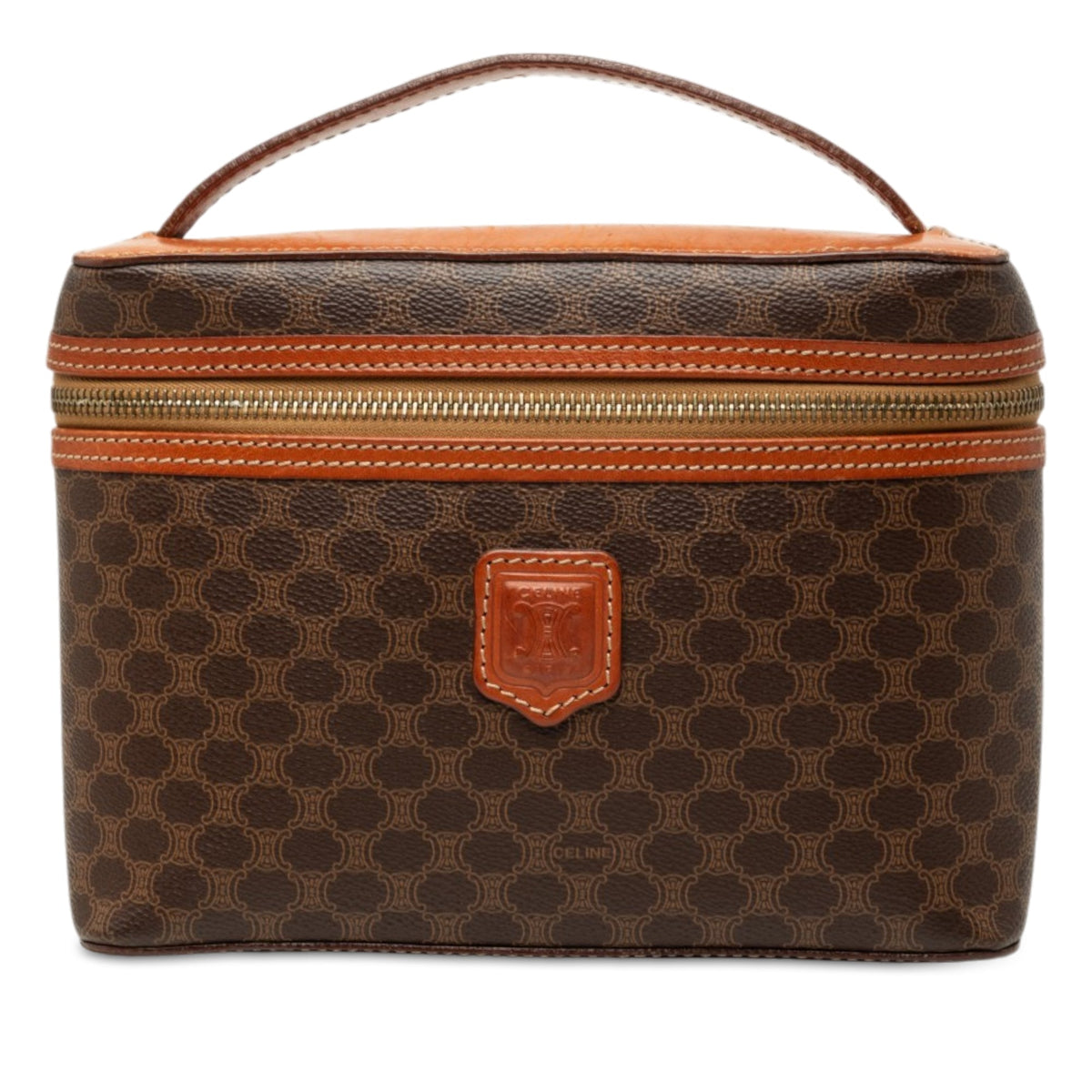 Celine Macadam Coated Canvas Vanity Bag