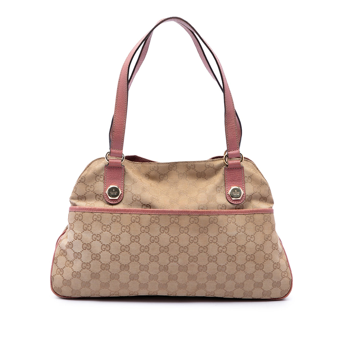 Gucci GG Canvas Charmy Shoulder Bag — Beige