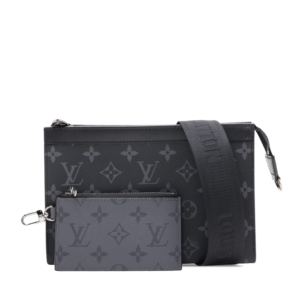 Louis Vuitton Monogram Eclipse Gaston Wearable Wallet — Black