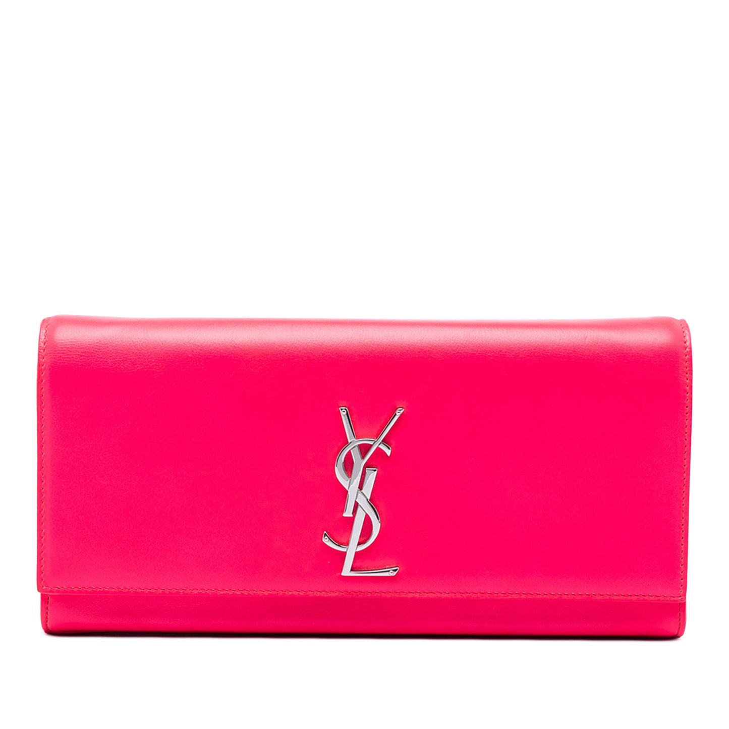 Saint Laurent Smooth Calfskin Monogram Cassandre Clutch