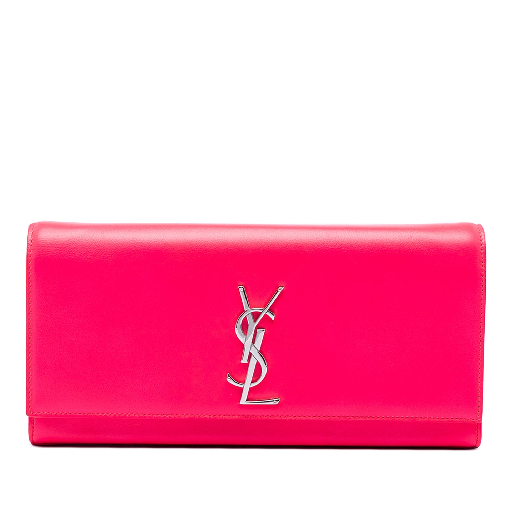 Saint Laurent Smooth Calfskin Monogram Cassandre Clutch