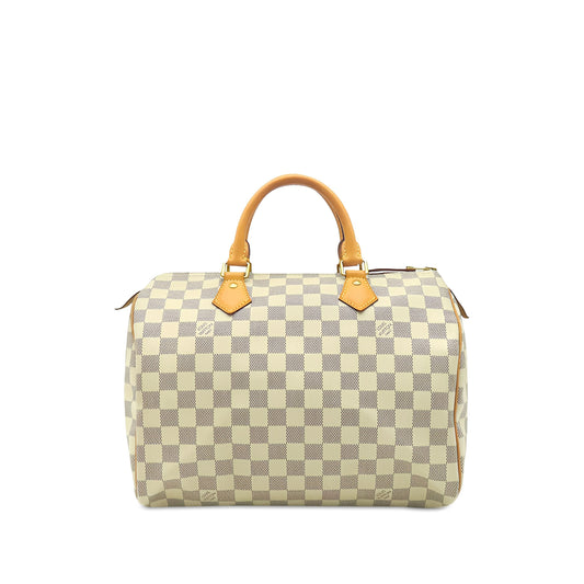 Louis Vuitton Damier Azur Speedy 30 — White