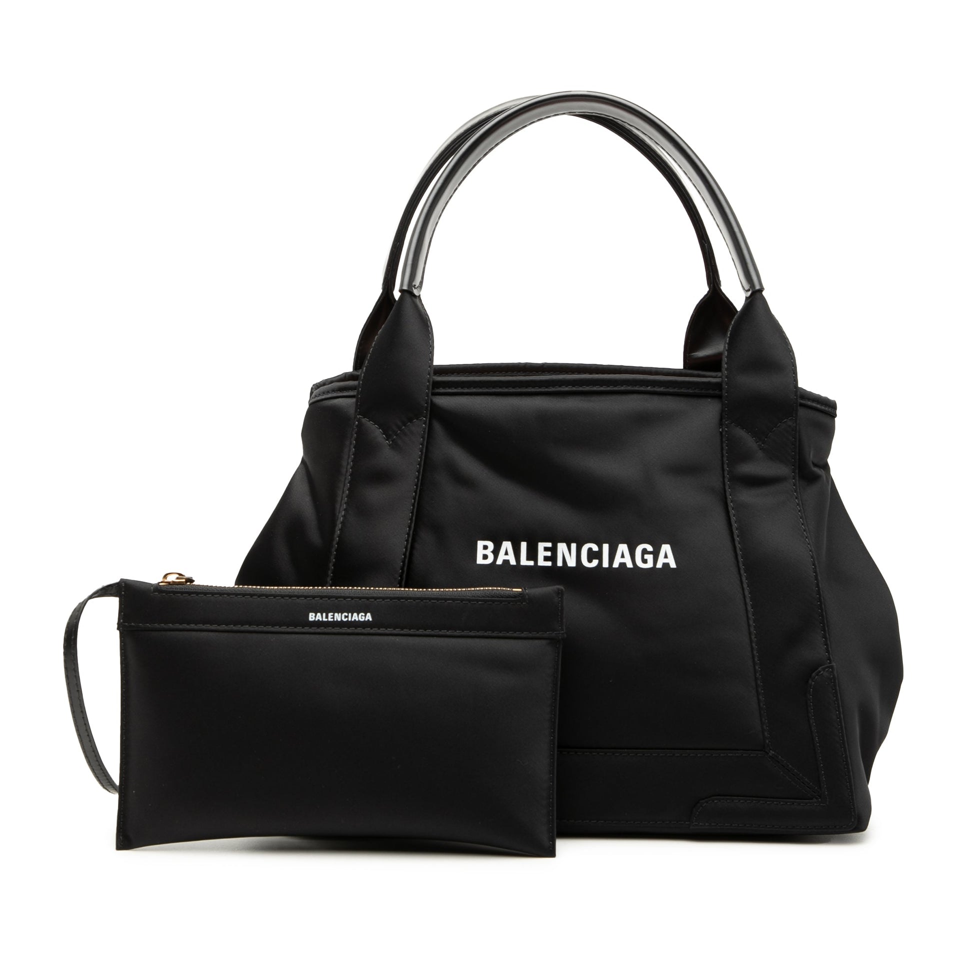 Balenciaga Nylon Navy Cabas Tote S