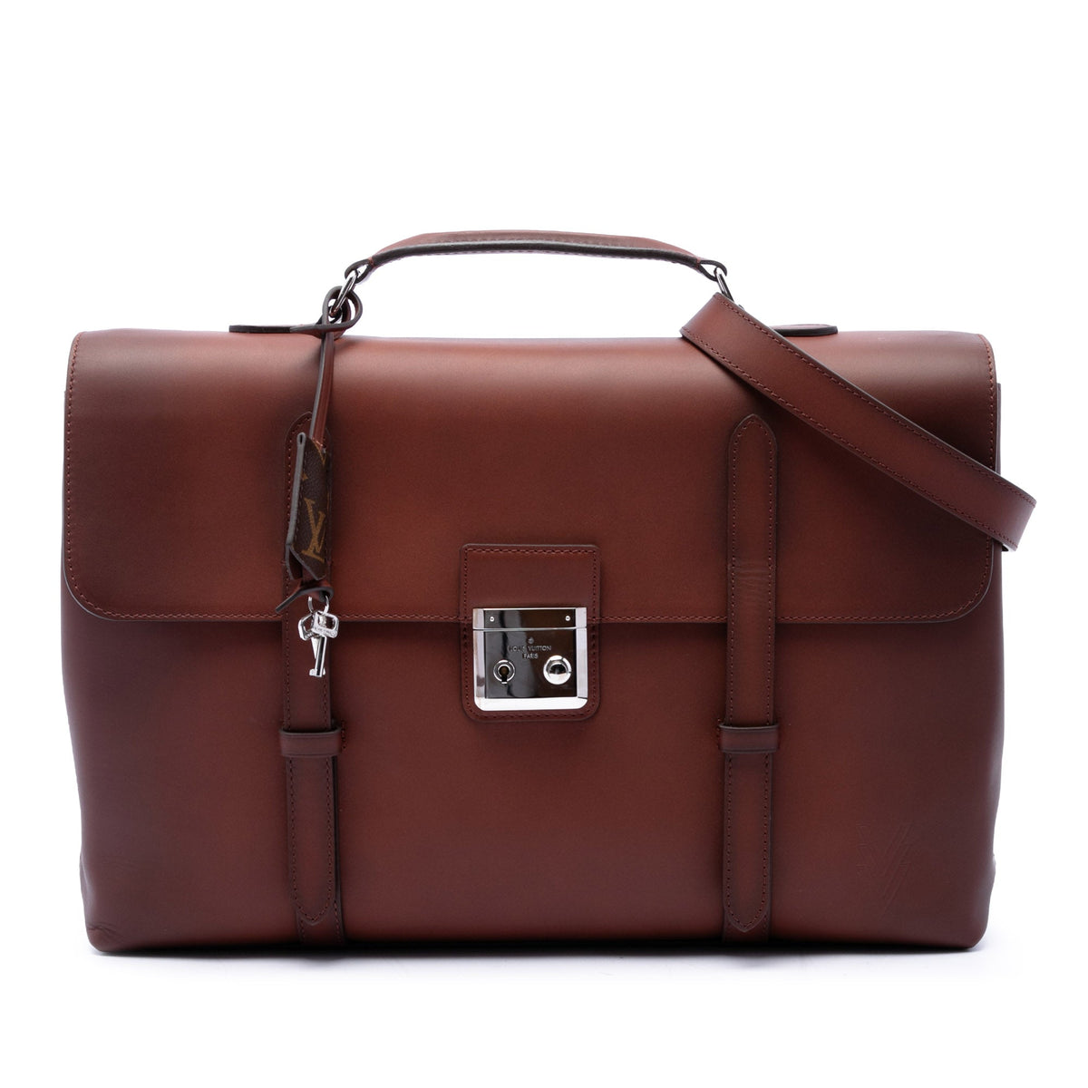 Louis Vuitton Leather Ombre Cartable Briefcase — Brown