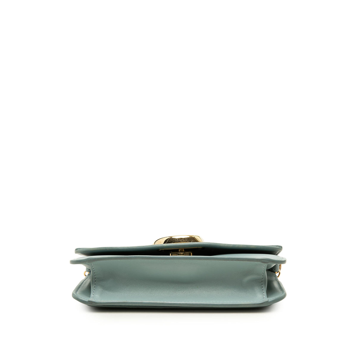 Chloé Calfskin and Suede C Clutch With Chain — Blue