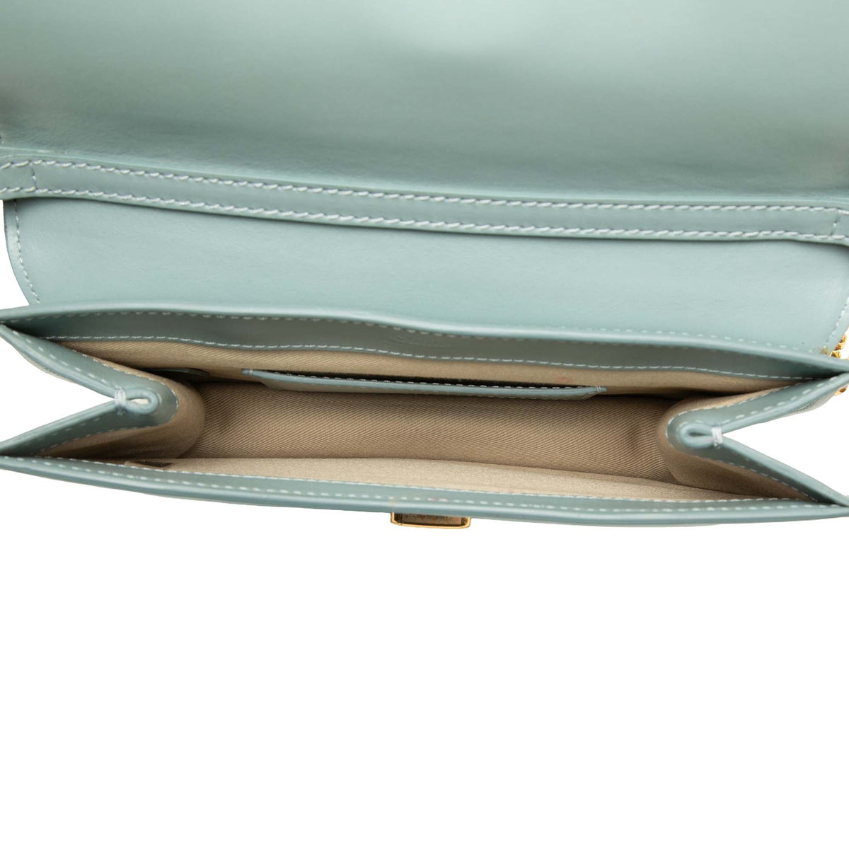 Chloé Calfskin and Suede C Clutch With Chain — Blue