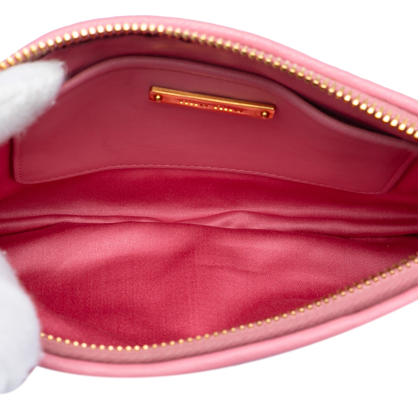 Miu Miu Matelasse Lambskin Leather Clutch