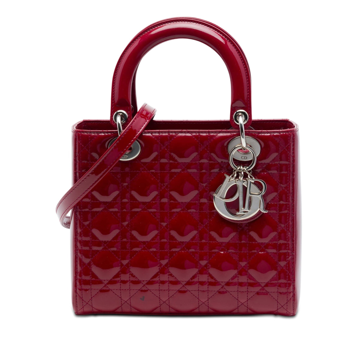 Dior Medium Patent Cannage Lady Dior