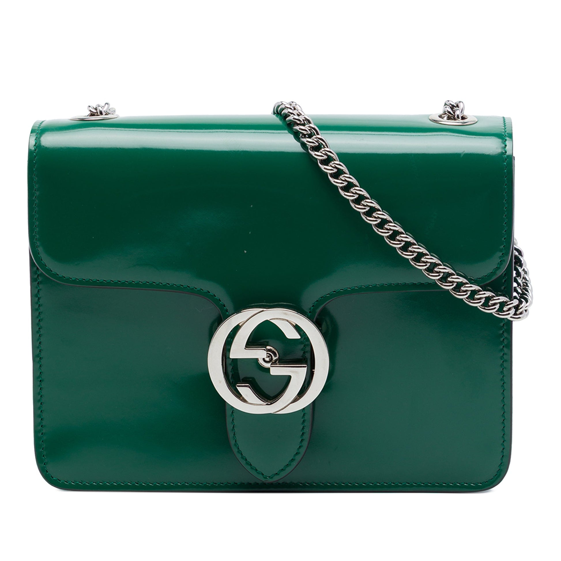 Gucci Small Patent Interlocking G Crossbody