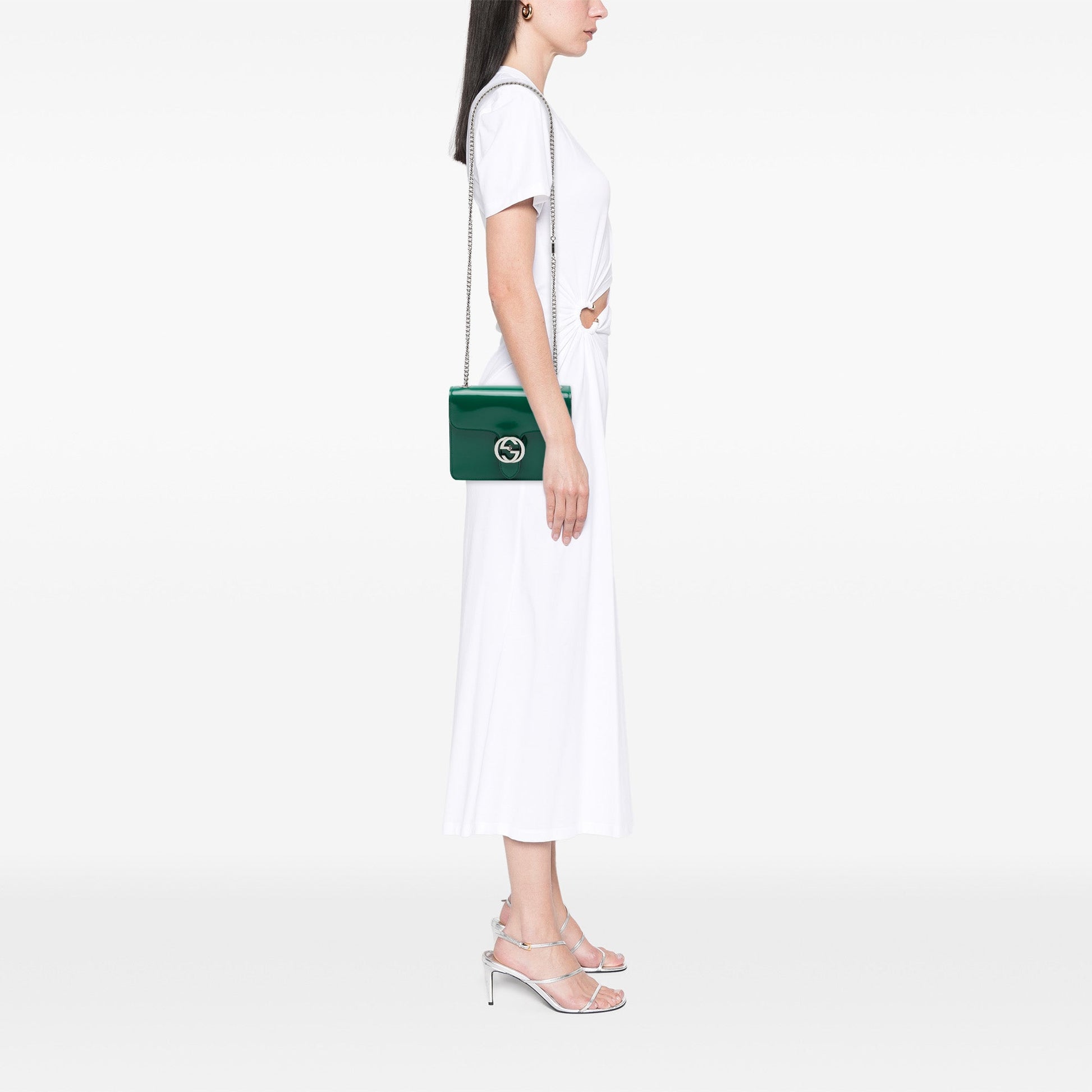 Gucci Small Patent Interlocking G Crossbody