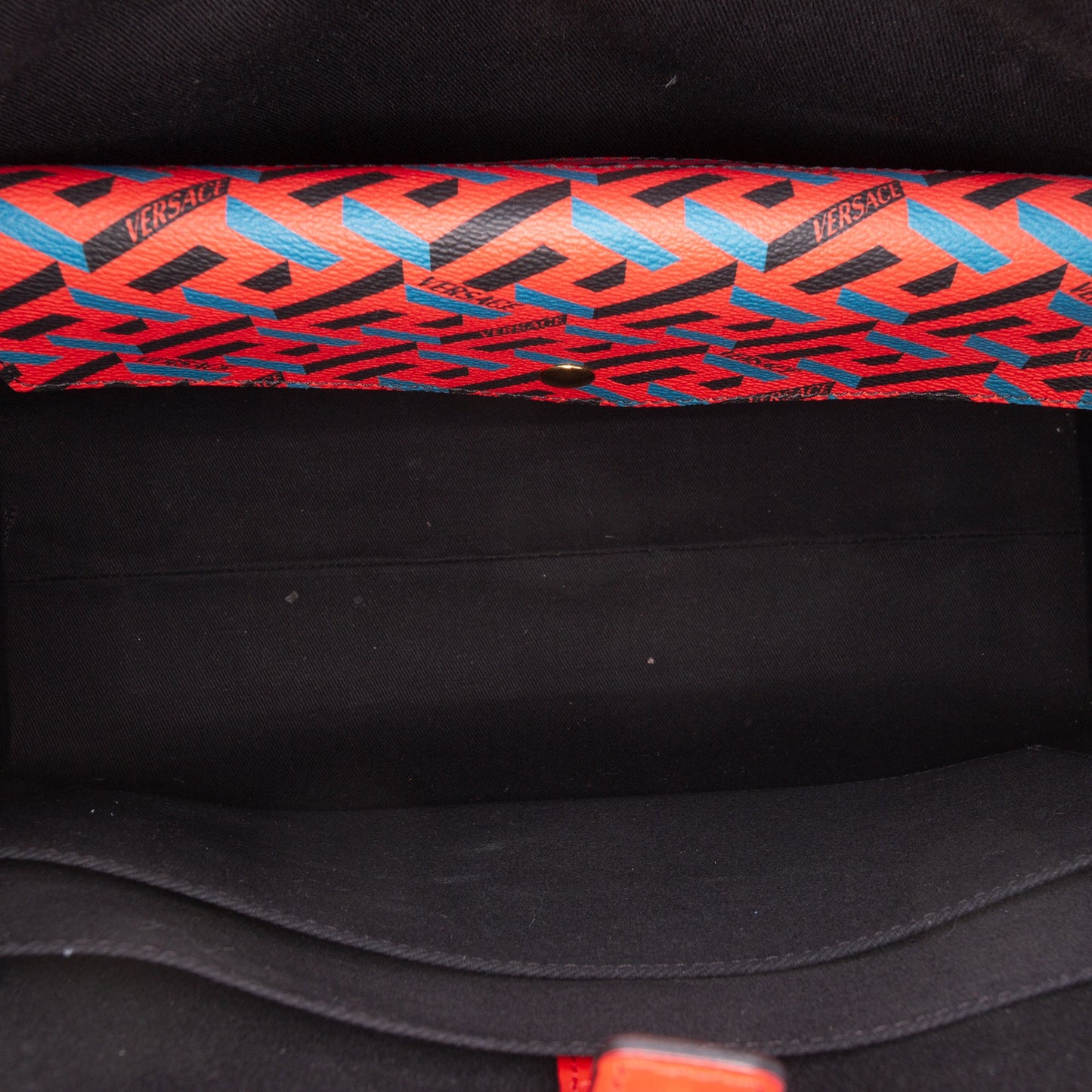 Versace Multicolor Coated Canvas La Greca Tote