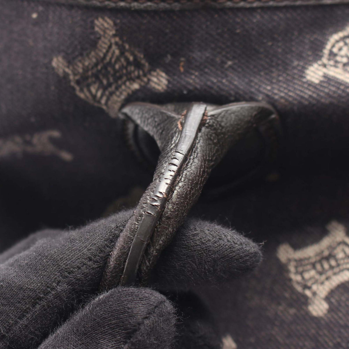 Celine Macadam Denim Tote — Gray