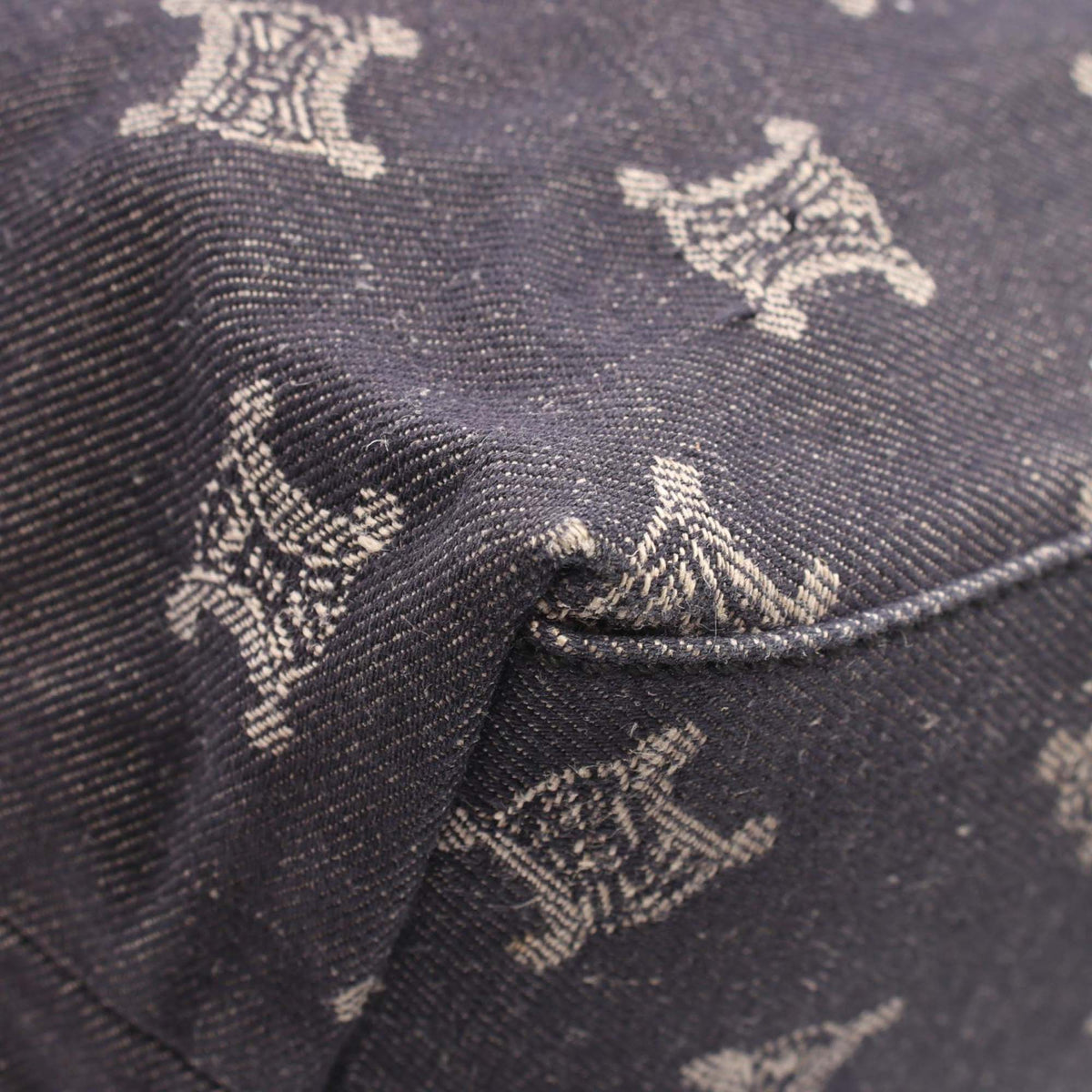 Celine Macadam Denim Tote — Gray