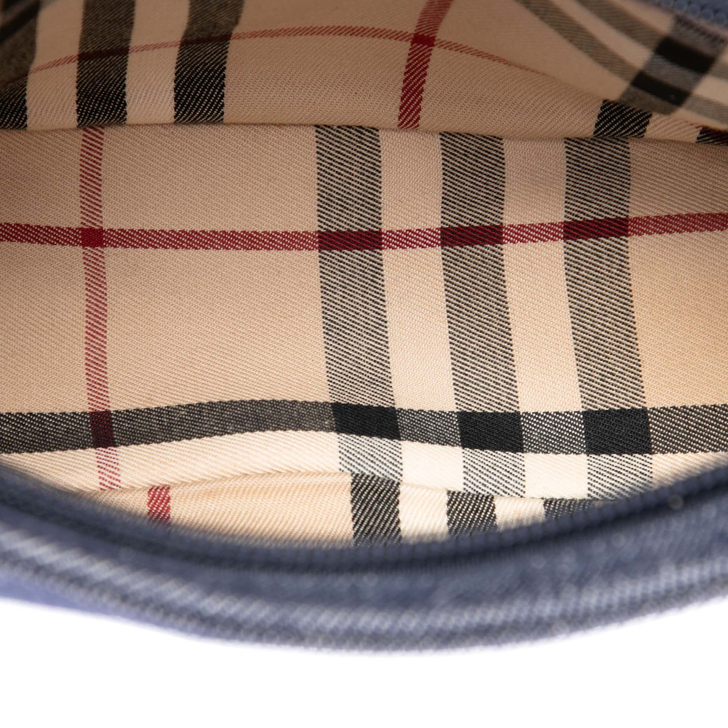 Burberry House Check Trimmed Denim Shoulder Bag