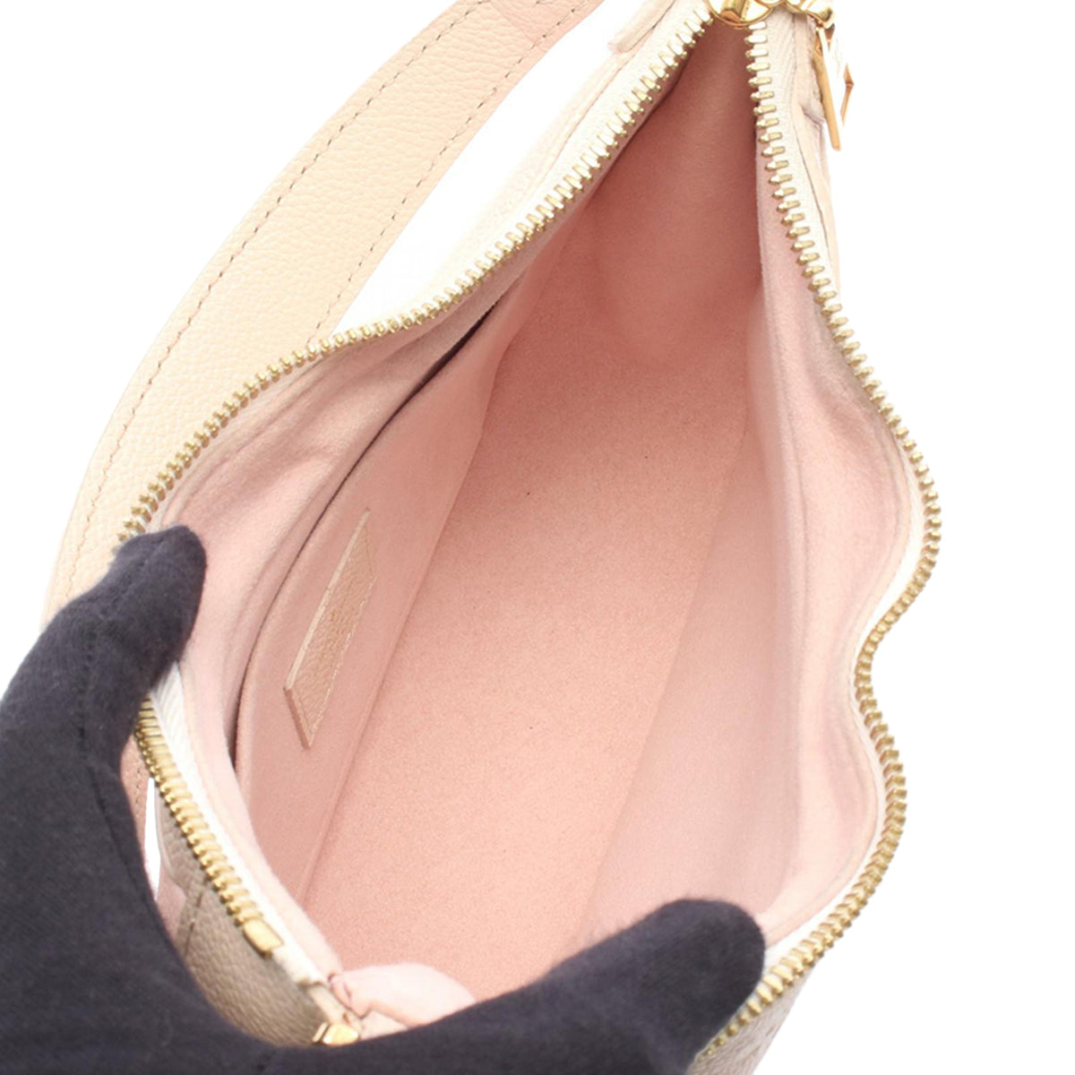 Louis Vuitton Tricolor Monogram Empreinte Bagatelle — Beige