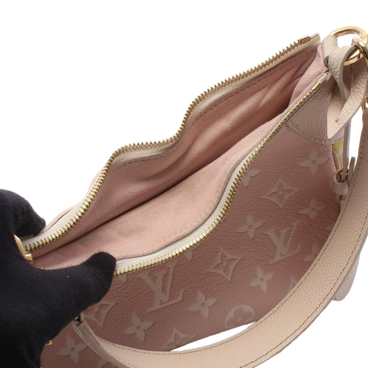 Louis Vuitton Tricolor Monogram Empreinte Bagatelle — Beige