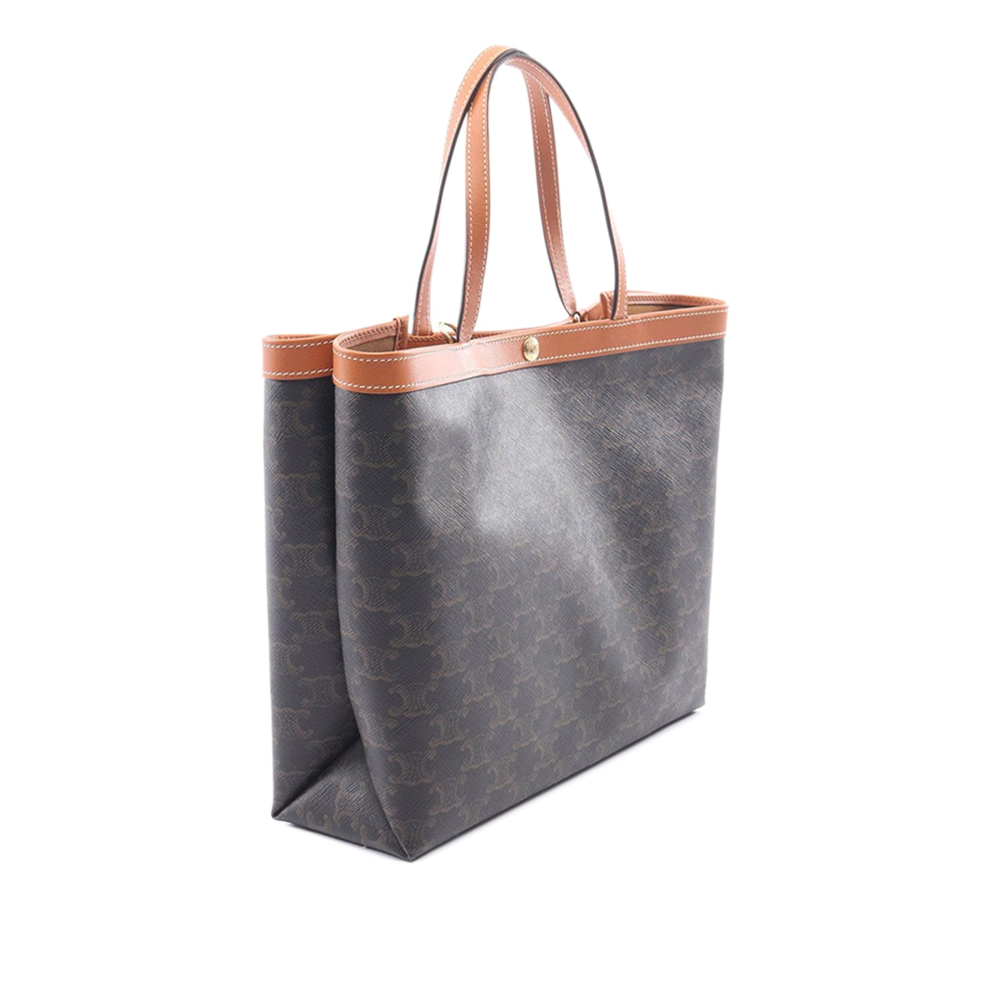 Celine Small Square Triomphe Coated Canvas Cabas