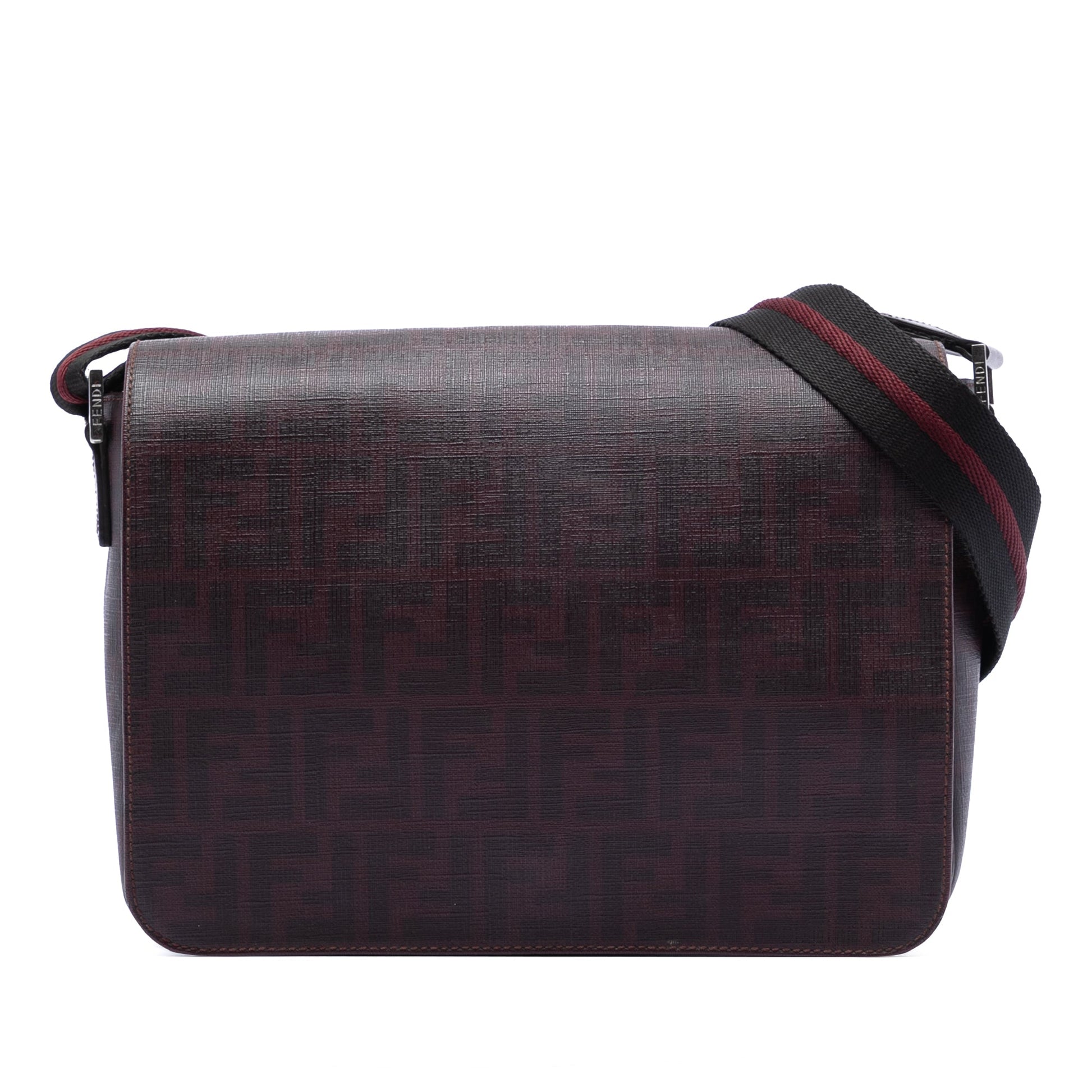 Fendi Zucca Spalmati Flap Crossbody