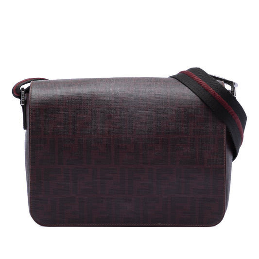Fendi Zucca Spalmati Flap Crossbody