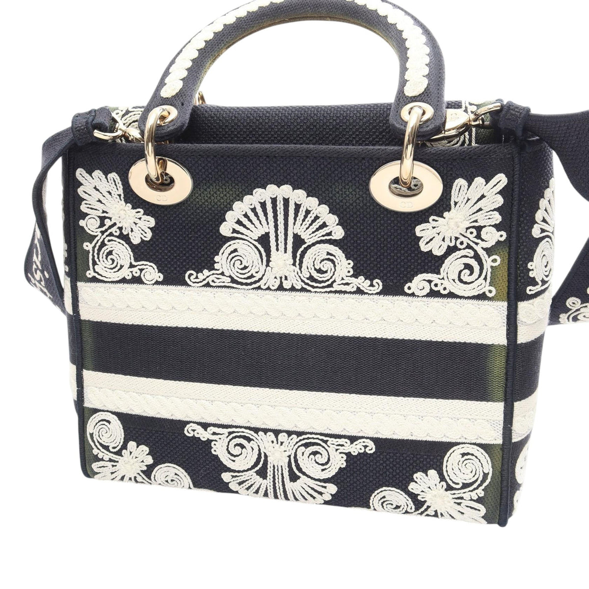 Dior Medium Embroidered Canvas Cornely Lady D Lite — Blue