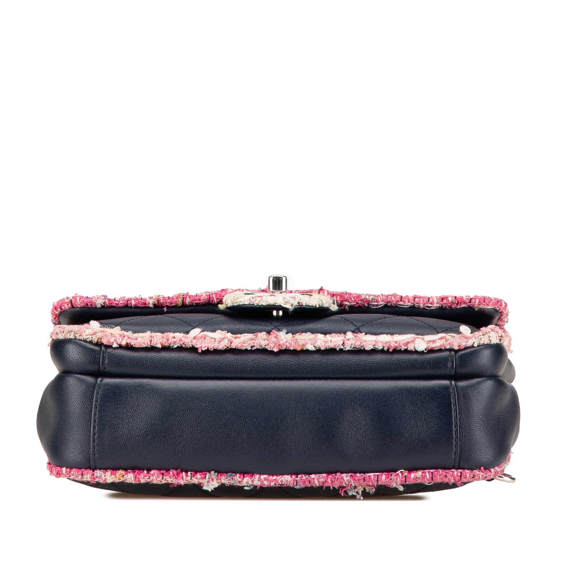 Chanel Quilted Lambskin and Tweed Elegant Trim Flap
